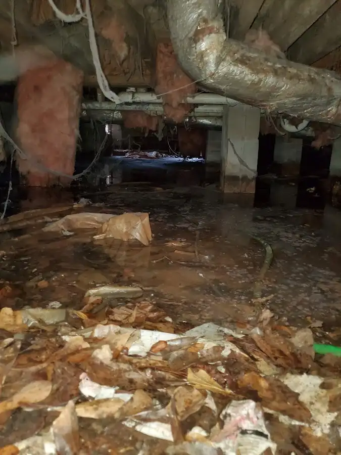 Crawl space flood assessment for Commercial Water Damage Restoration in Winder